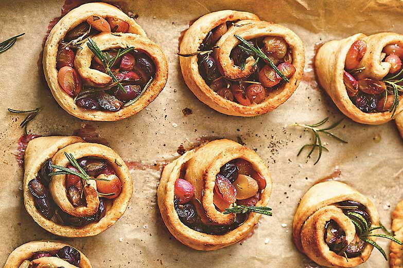 Foto von Trauben-Rosmarin-Schnecken (Rondelle all’uva e Rosmarino)